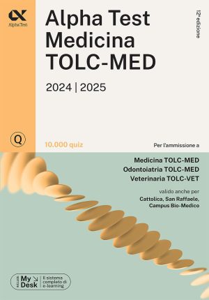 alpha test. medicina. tolc-med. 10.000 quiz. con mydesk