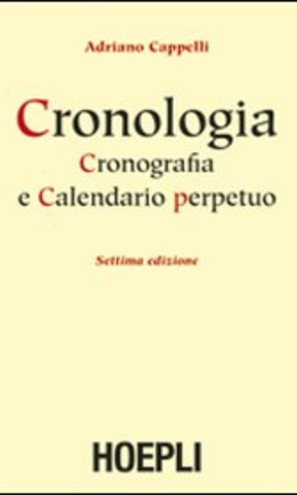 CRONOLOGIA E CALENDARIO PERPETUO