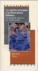 Lo spirito europeo e la letteratura italiana