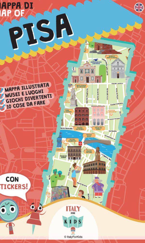 Mappa di Pisa illustrata. Con adesivi. E