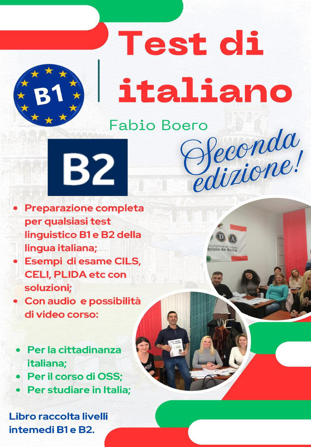 test di italiano b1 e b2. per la cittadinanza e per studiare in italia
