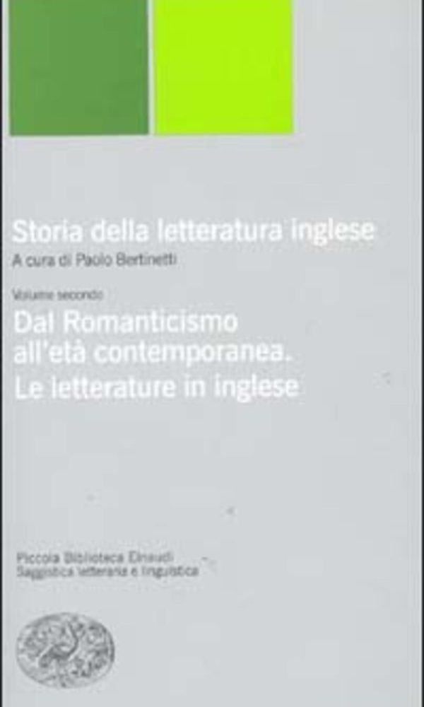 STORIA DELLA LETTERATURA INGLESE II