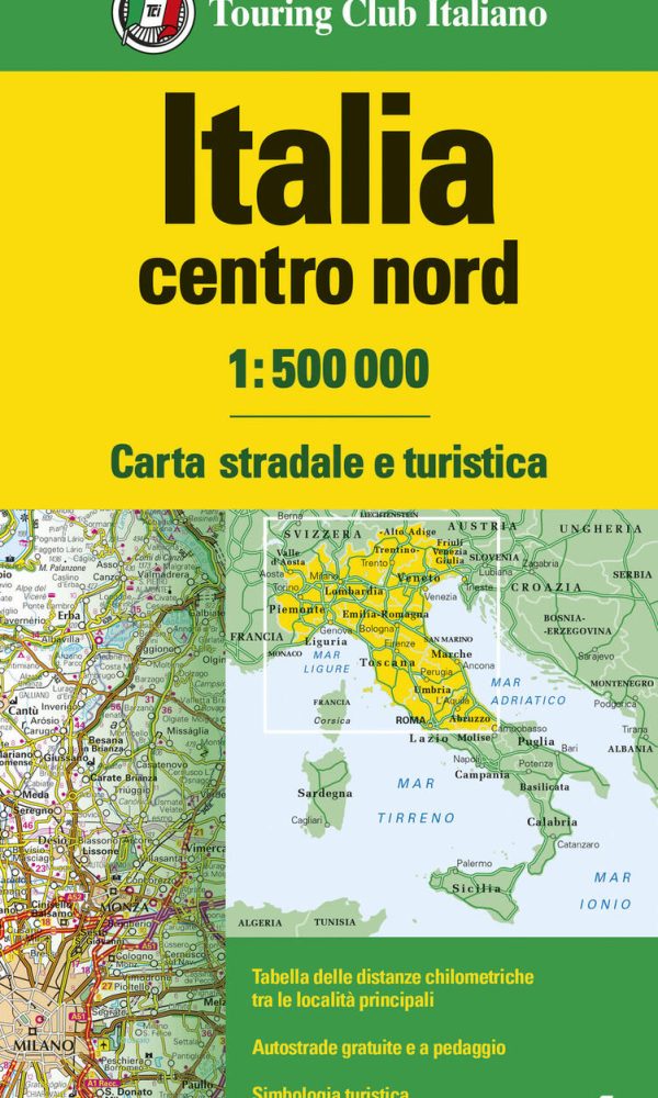 italia centro nord 1:500.000. carta stradale e turistica